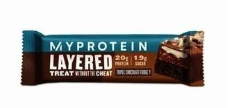 Myprotein Layered Bar - Triple Chocolate Fudg 60gr, .